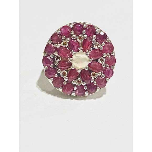 Natural gemstones with Opal Center Ring - Picture 8 of 8